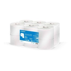 PAPIER TOALETOWY DWUWARSTWOWY CELULOZOWY VELVET CARE JUMBO 100 COMFORT 4153701 BIAŁY 100M 12 SZT.