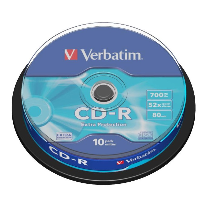 PŁYTA CD-R 700MB 52X VERBATIM DATALIFE 43437 CAKE 10 SZT.