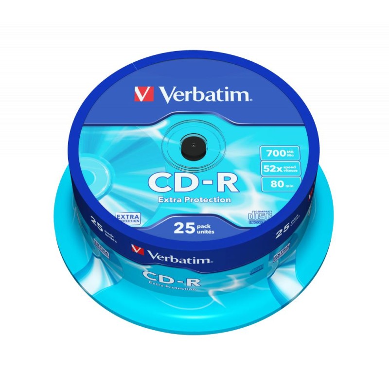 PŁYTA CD-R 700MB 52X VERBATIM DATALIFE 43432 CAKE 25 SZT.