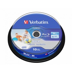 PŁYTA BD-R 25GB 6X VERBATIM DATALIFE 43804 CAKE 10 SZT.