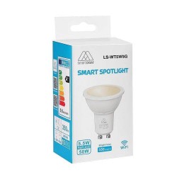 ŻARÓWKA LED 5,5 W BIAŁA DGM SMART SPOTLIGHT LS-WT5W5G GU10 2700 - 6500 K 350 LM WIFI 2.4