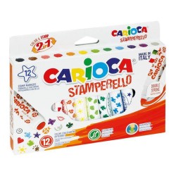 FLAMASTRY PIECZĄTKAMI CARIOCA 42240 STAMPERELLO 160-1903 MIX*12SZT