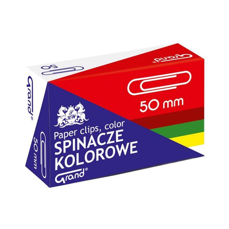 SPINACZE OKRĄGŁE 50MM GRAND 110-1661 MIX KOLORÓW METALOWE POWLEKANE W PUDEŁECZKU PAPIEROWYM 50SZT