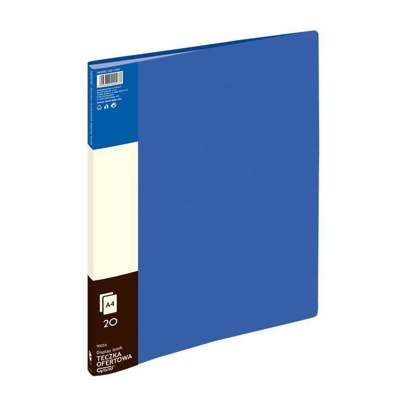 ALBUM OFERTOWY A4 GRAND 9002 120-1194 NIEBIESKL PVC 20 KIESZENI