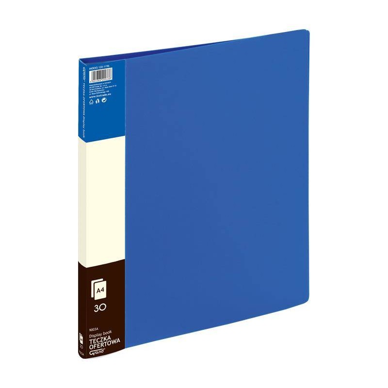 ALBUM OFERTOWY A4 GRAND 9003 120-1196 NIEBIESKL PVC 30 KIESZENI