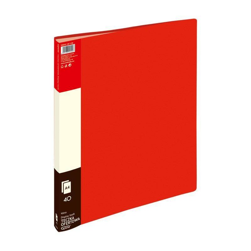 ALBUM OFERTOWY A4 GRAND 9004 120-1198 CZERWONY PVC 40 KIESZENI