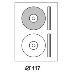 ETYKIETY SAMOPRZYLEPNE 117X117MM CD EPRIMO E84657 BIAŁE 100ARK*2SZT