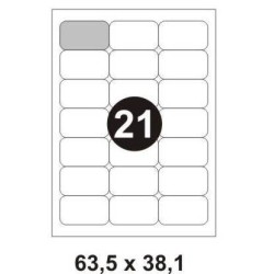 ETYKIETY SAMOPRZYLEPNE 63.5X38.1MM EPRIMO E84718 BIAŁE 100ARK*21SZT