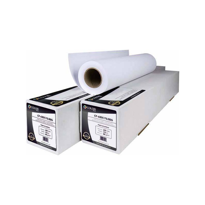 PAPIER DO PLOTERA 620MM X175M 80G COLORPLUS LASEROWY CP-620X175/80G GILZA 75MM