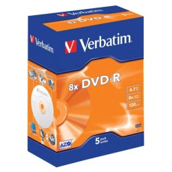 PŁYTA DVD-R 4,7GB 4X VERBATIM 43194 VIDEO 5 SZT.