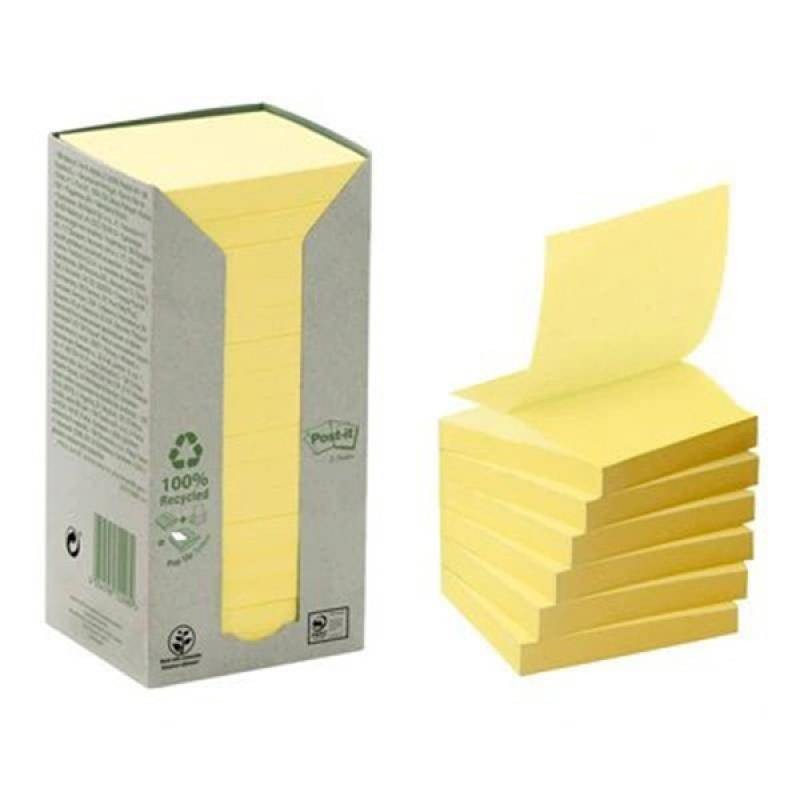 KARTECZKI SAMOPRZYLEPNE  76X76MM 3M POST-IT®  R330-1T ŻÓŁTE 16X100 KART