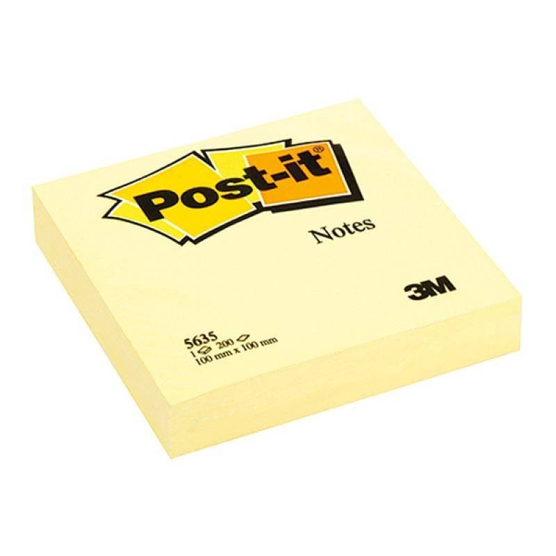 KARTECZKI SAMOPRZYLEPNE  100X100MM 3M POST-IT®  5635 ŻÓŁTE 200 KART