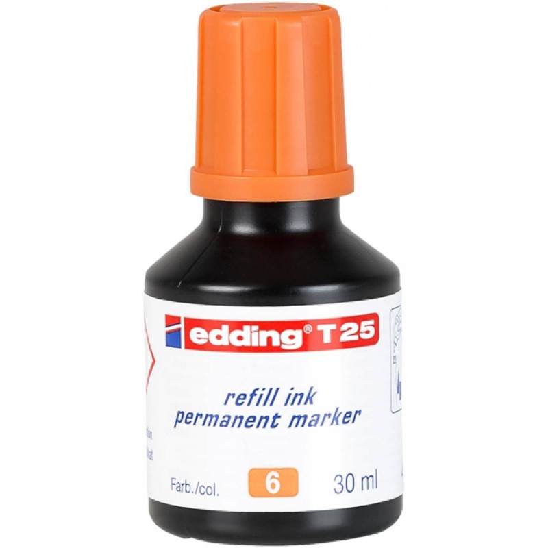 TUSZ DO MARKERÓW PERMANENTNY EDDING T 25 POMARAŃCZOWY 30ML