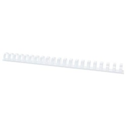 GRZBIET PLASTIKOWY 22MM (210 KARTEK) OFFICE PRODUCTS BIAŁY 50 SZT.