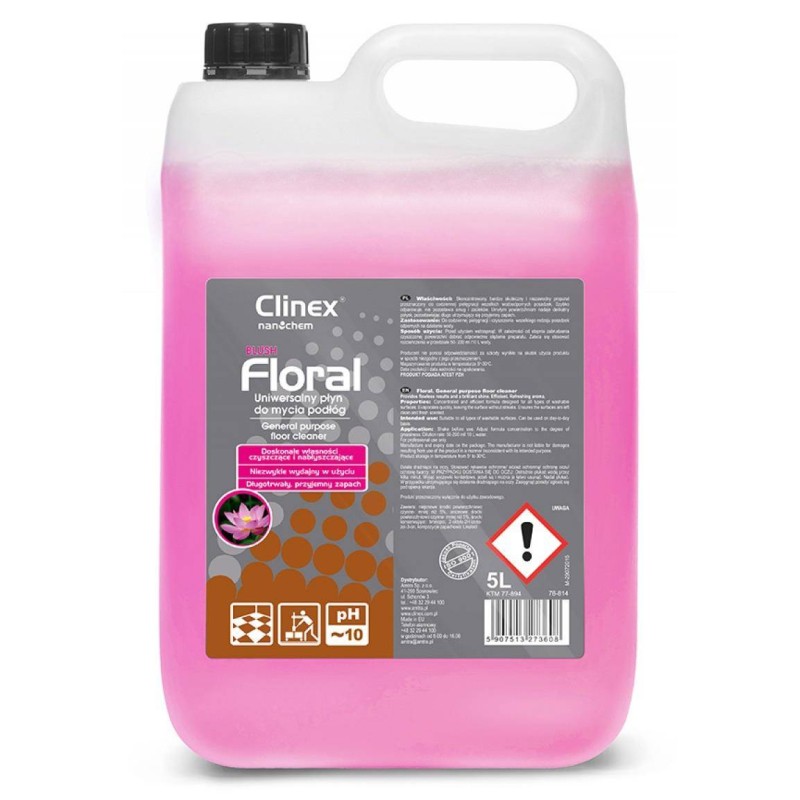 UNIWERSALNY PŁYN DO MYCIA PODŁÓG CLINEX FLORAL BLUSH 5L