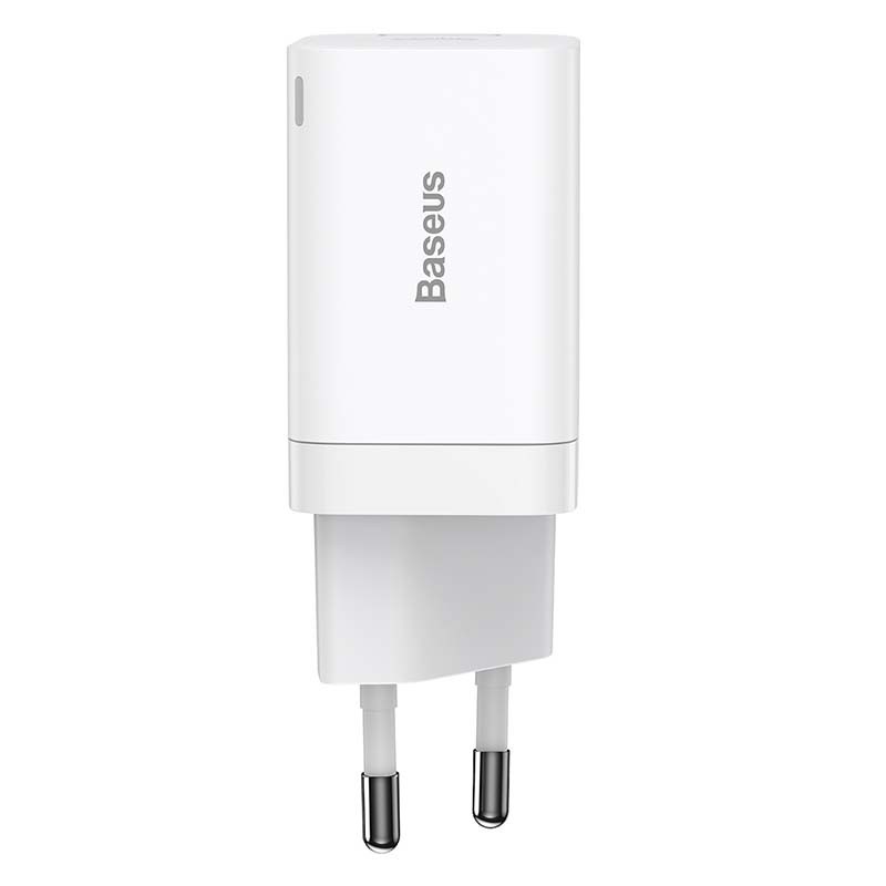 ŁADOWARKA SIECIOWA BASEUS SUPER SI PRO QUICK CHARGER USB + USB-C 30W (BIAŁA)