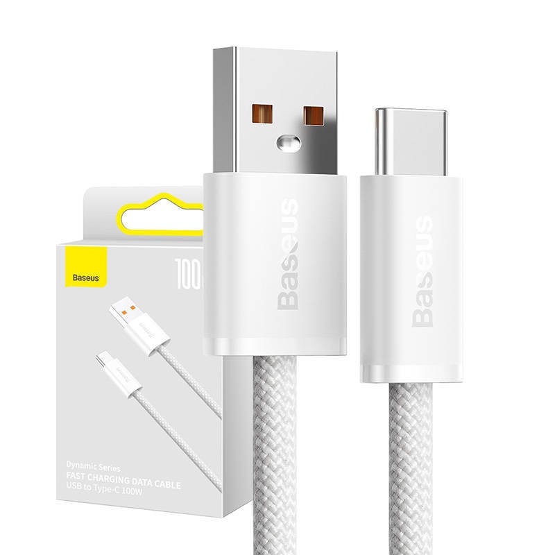 KABEL USB DO USB-C BASEUS DYNAMIC SERIES, 100W, 2M (BIAŁY)