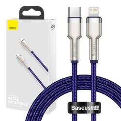 KABEL USB-C DO LIGHTNING BASEUS CAFULE, PD, 20W, 1M (FIOLETOWY)