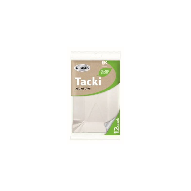 TACKA 13X20 CM GROSIK ZZA353900. BIAŁA  PAPIEROWA 12 SZT