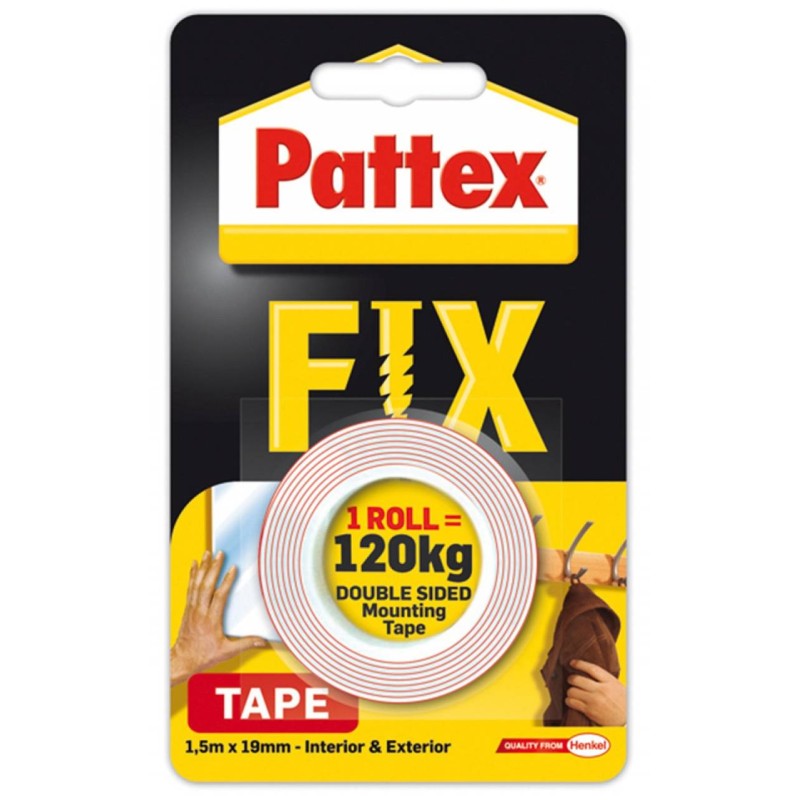 TAŚMA DWUSTRONNA MONTAŻOWA 19MMX1,5M PATTEX FIX