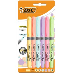 ZAKREŚLACZ BIC HIGHLIGHTER GRIP PASTEL 992561 MIX*6 1.6-3.3MM 6SZT