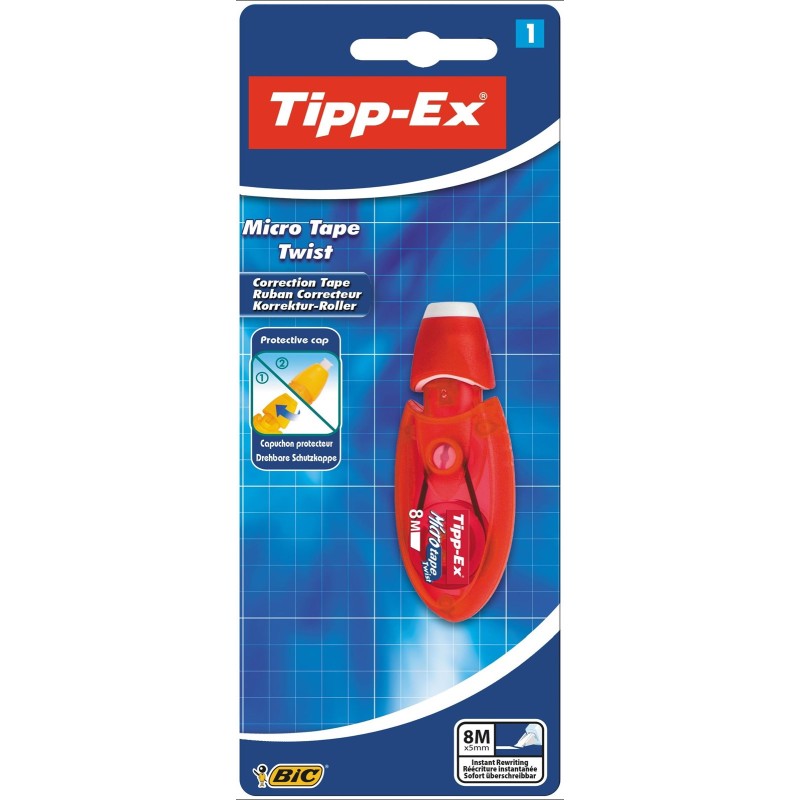 KOREKTOR W TAŚMIE 5MMX8M TIPP-EX MICRO TAPE TWIST 8705001 BLISTER