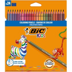 KREDKI OŁÓWKOWE BIC KIDS ECO EVOLUTION STRIPES 9505251 MIX*24