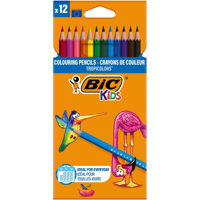 KREDKI OŁÓWKOWE BIC KIDS TROPICOLORS 83256611 MIX*12