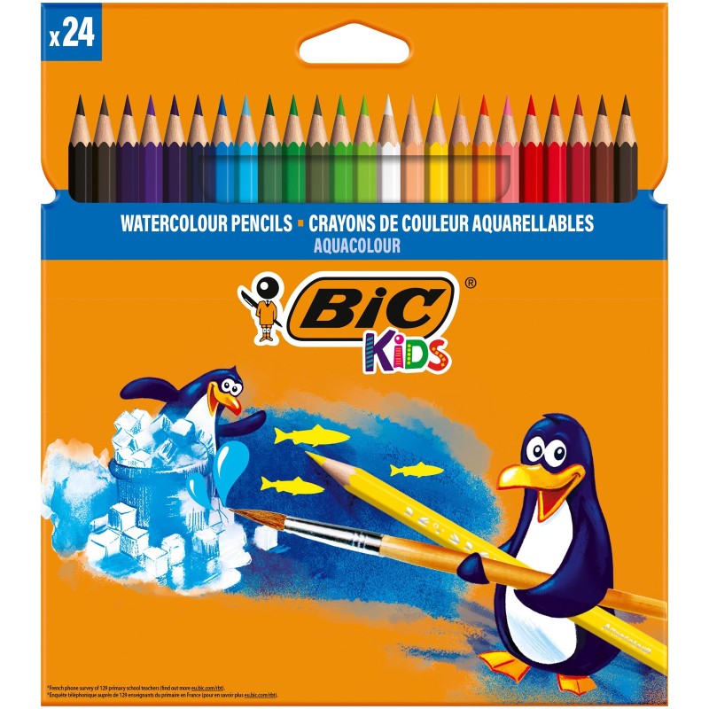 KREDKI OŁÓWKOWE BIC KIDS AQUACOULEUR 8575635 MIX*24