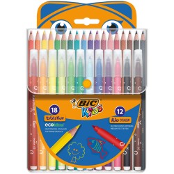 ZESTAW 12 PISAKÓW BIC KIDS KID COULEUR 18 KREDEK BIC KIDS EVOLUTION ECOLUTIONS BIC KIDS PANDA 9648271