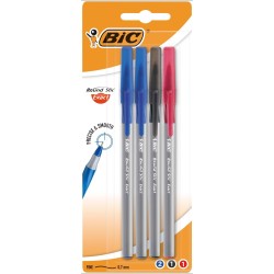 DŁUGOPIS BIC ROUND STIC EXACT 932858 MIX BLISTER 4SZT