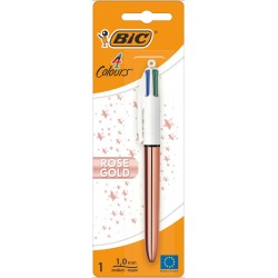 DŁUGOPIS BIC 4 COLOURS ROSE GOLD 999916 CZTEROKOLOROWY 1.0MM BLISTER