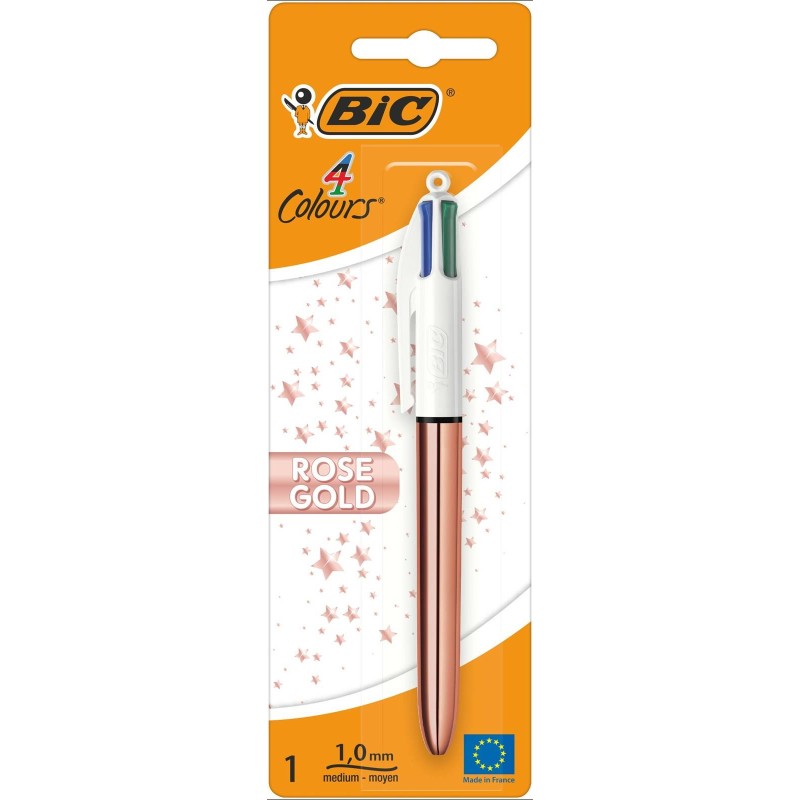 DŁUGOPIS BIC 4 COLOURS ROSE GOLD 999916 CZTEROKOLOROWY 1.0MM BLISTER