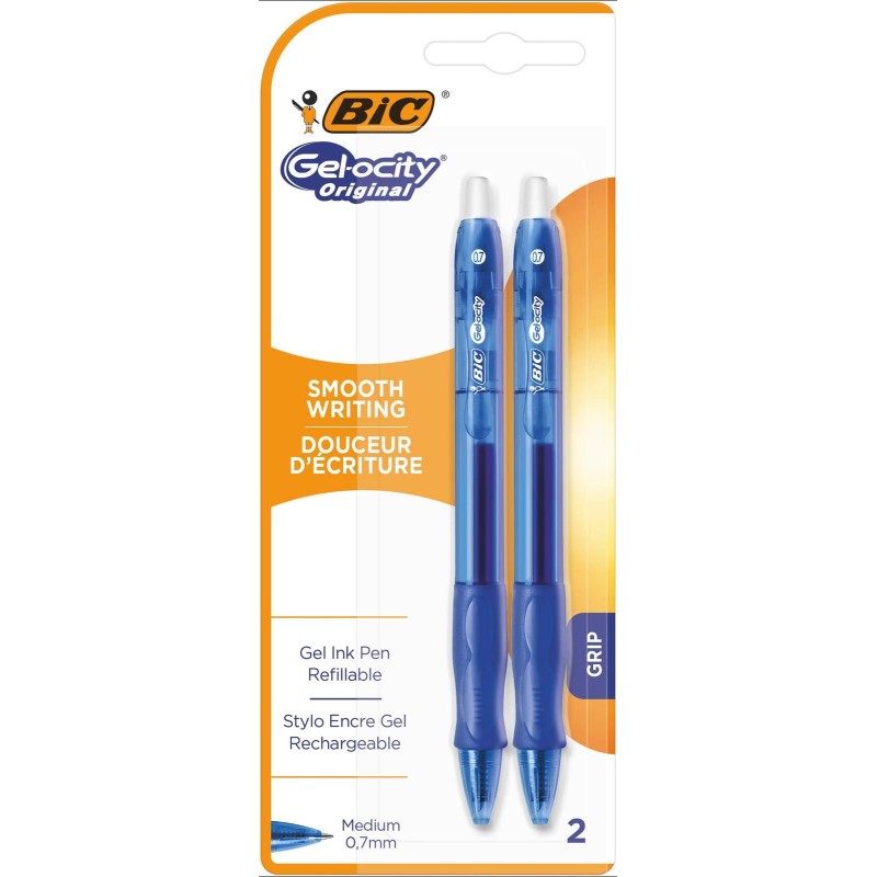 DŁUGOPIS ŻELOWY BIC GEL-OCITY ORIGINAL 964754 NIEBIESKI 0.7MM BLISTER 2SZT