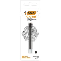 WKŁAD BIC CRISTAL RE'NEW METAL 503839 CZARNY 3SZT