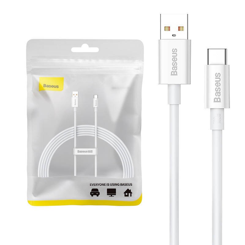 KABEL USB DO USB-C BASEUS SUPERIOR 100W 2M (BIAŁY)