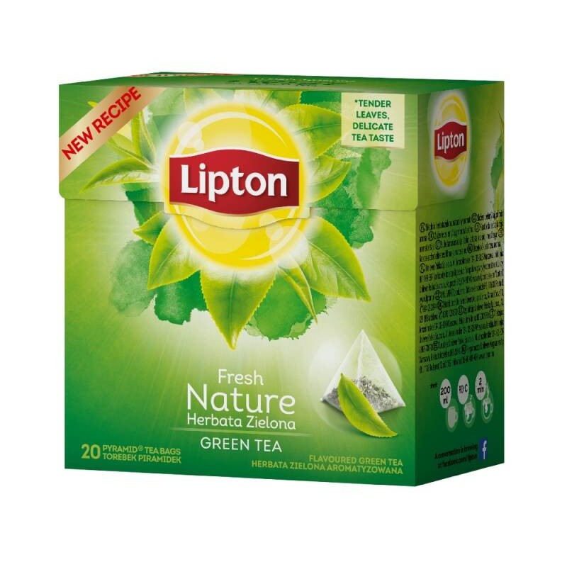 HERBATA ZIELONA LIPTON GREEN NATURE 20 TOREBEK