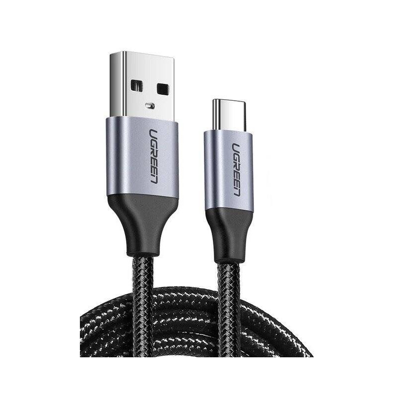 KABEL USB DO USB-C QC3.0 UGREEN 	US288 1,5M Z ALUMINIOWĄ WTYCZKĄ (CZARNY)