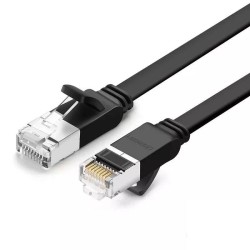 PŁASKI KABEL SIECIOWY UGREEN NW101 Z METALOWYMI WTYCZKAMI, ETHERNET RJ45, CAT.6, UTP, 5M (CZARNY)