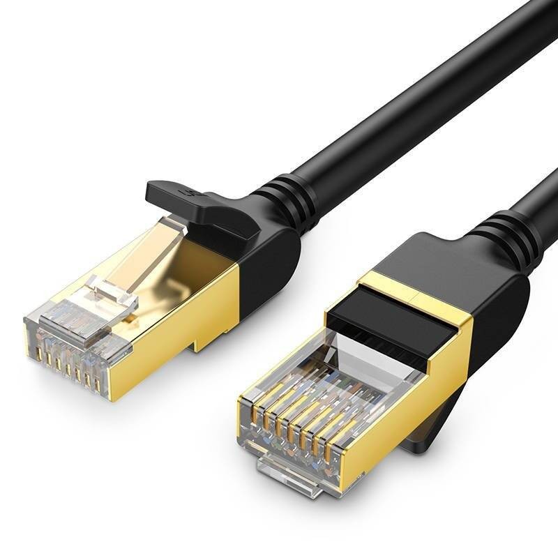 OKRĄGŁY KABEL SIECIOWY UGREEN NW107 ETHERNET RJ45, CAT.7, STP, 5M (CZARNY)