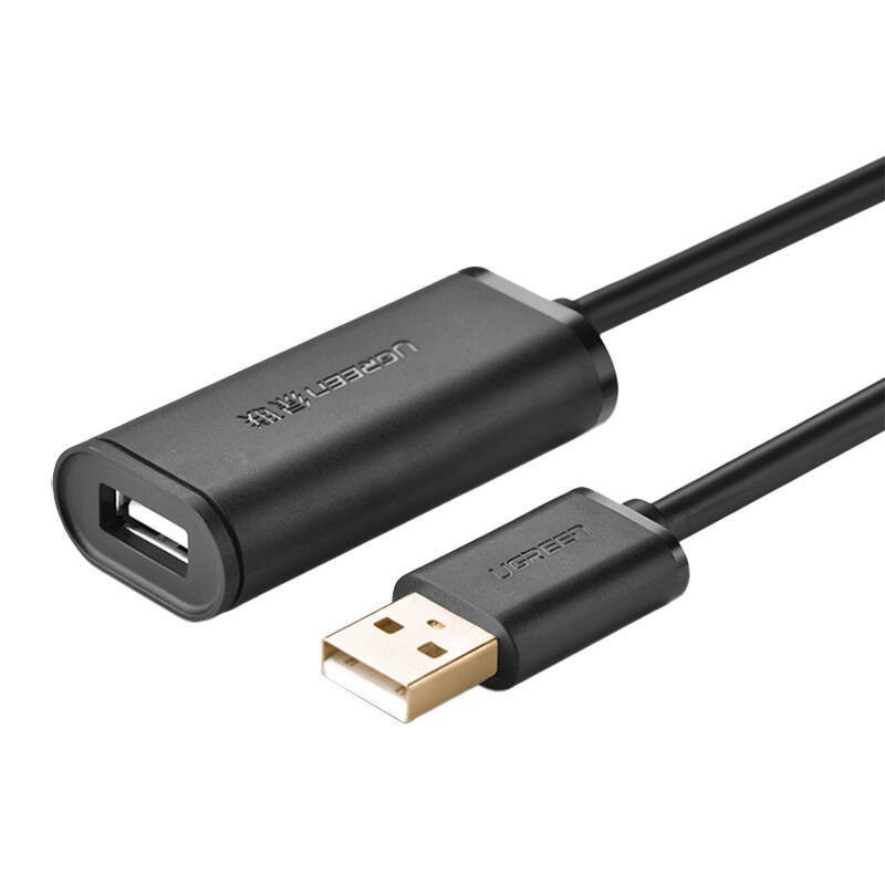 KABEL PRZEDŁUŻAJĄCY USB 2.0 UGREEN US121, AKTYWNY, 5M (CZARNY)