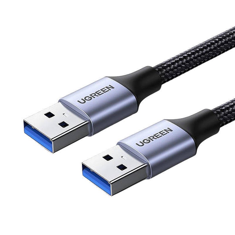 KABEL USB3.0, USB-A MĘSKI DO USB-A MĘSKI,  UGREEN 	US373  V 2A, 1M (CZARNY)