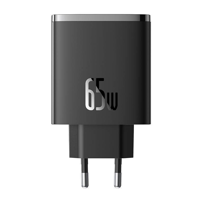 ŁADOWARKA SIECIOWA BASEUS OS-CUBE PRO 2XUSB-C + USB, 65W (CZARNA)