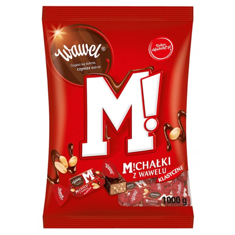 CUKIERKI CZEKOLADOWE WAWEL MICHAŁKI  Z WAWELU KLASYCZNE 1KG