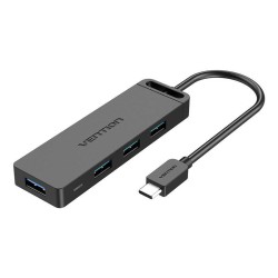 HUB 5W1 Z 4 PORTAMI USB 3.0 I KABLEM USB-C VENTION TGKBB 0,15M CZARNY