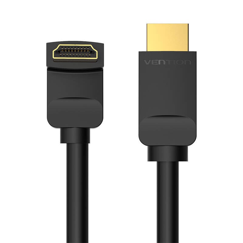 KABEL HDMI 2.0 VENTION AAQBG 1,5M, KĄTOWY 270°, 4K 60HZ (CZARNY)