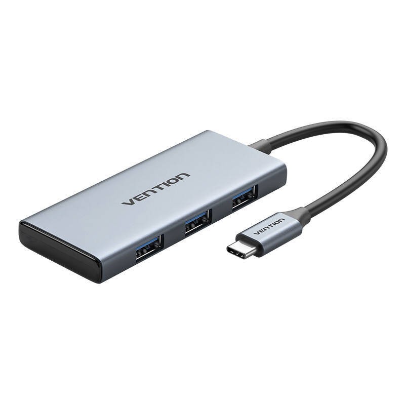 HUB USB-C DO HDMI, 3X USB 3.0, SD, TF VENTION TOOHB 0,15M SZARY