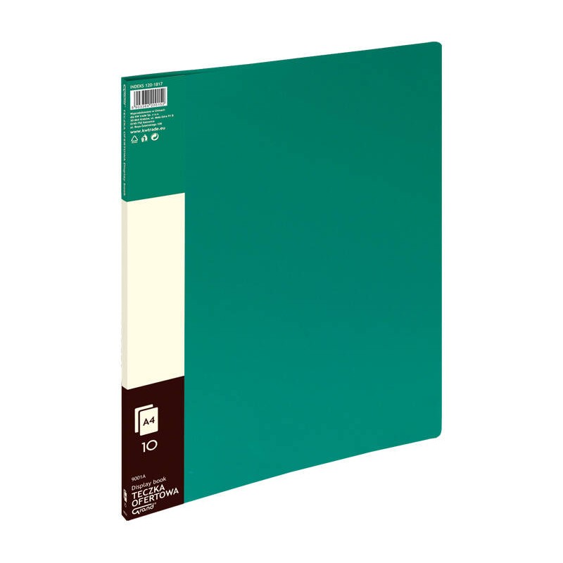 ALBUM OFERTOWY A4 GRAND 9001 120-1817 ZIELONY PVC 10 KIESZENI