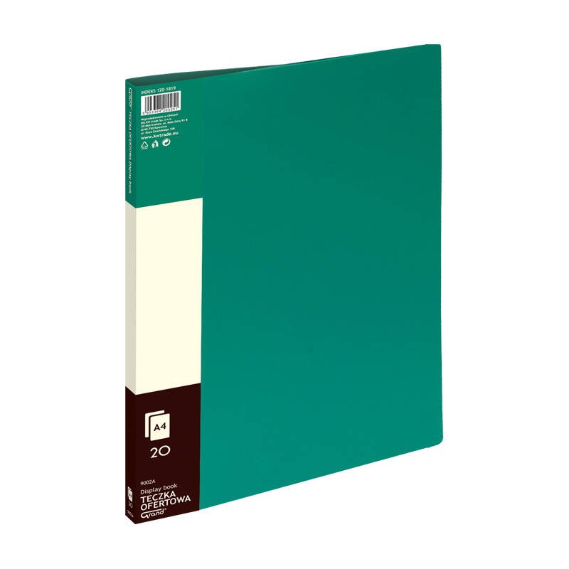 ALBUM OFERTOWY A4 GRAND 9002 120-1819 ZIELONY PVC 20 KIESZENI