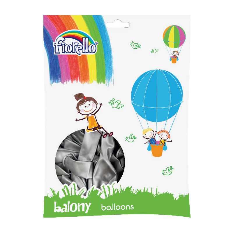 BALONY 12" FIORELLO 170-2503 METALICZNY SREBRNY